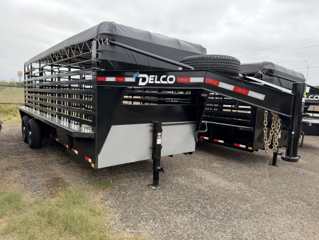 New 2026 Delco Trailers 6.8x20ft Gooseneck Livestock Trailer