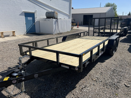 New 2026 Sure-Trac 7X18 TUBE TOP 7K Utility Trailer