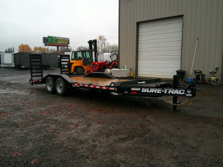 New 2026 Sure-Trac 17.6 GVWR D/O fender Equipment Trailer