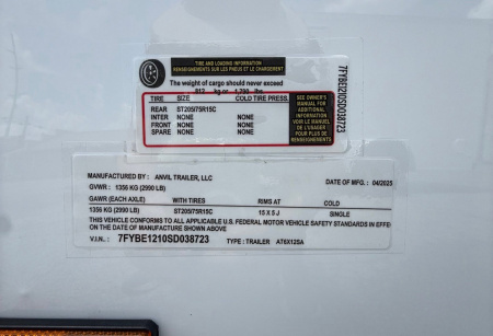 New 2025 Anvil 6x12 Cargo Trailer
