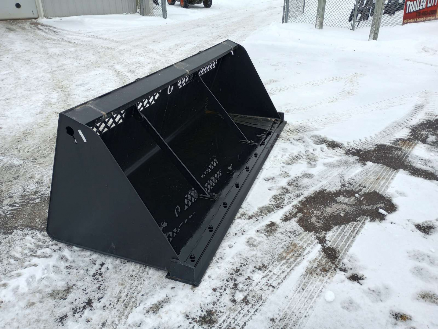 New 2025 Jenkins Iron and Steel 9' Snow Bucket Attachment