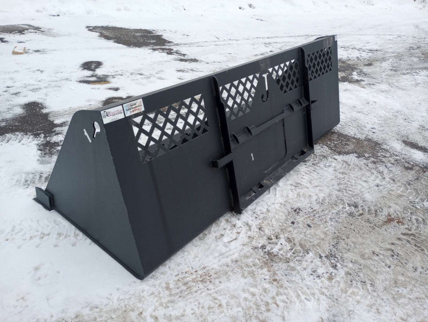 New 2025 Jenkins Iron and Steel 9' Snow Bucket Attachment