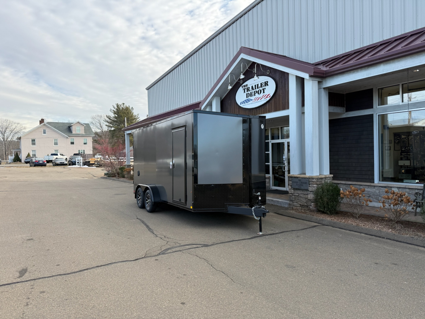 New Pace American 7' x 16' + V-Nose Enclosed Cargo Trailer with Ramp Door 7K