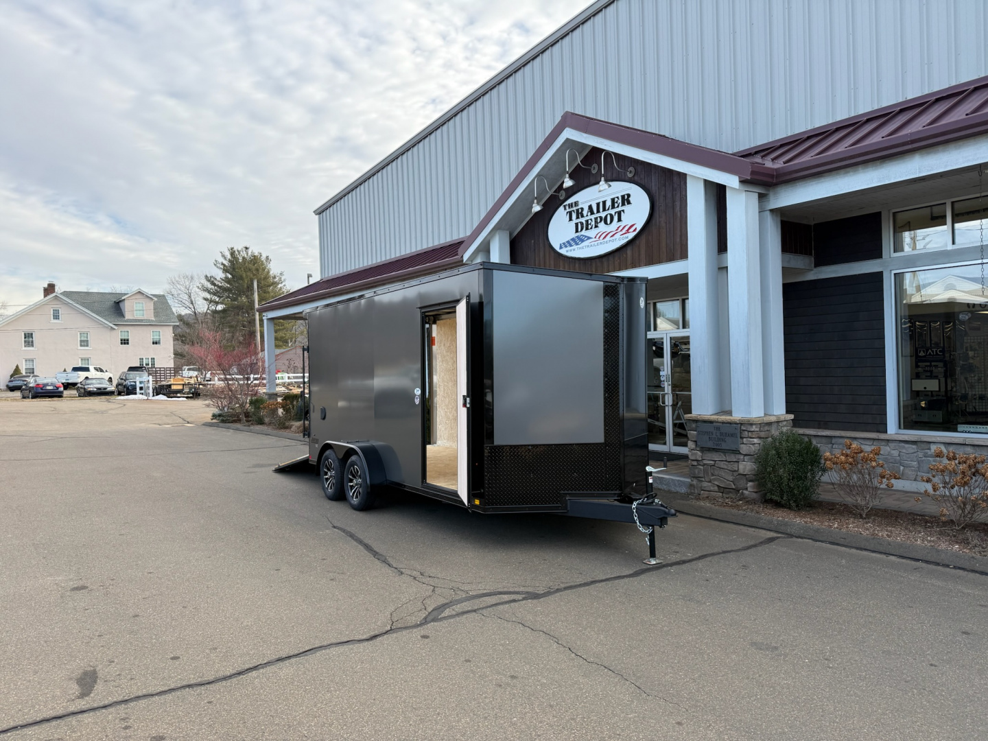 New Pace American 7' x 16' + V-Nose Enclosed Cargo Trailer with Ramp Door 7K