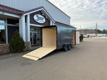 New Pace American 7' x 16' + V-Nose Enclosed Cargo Trailer with Ramp Door 7K