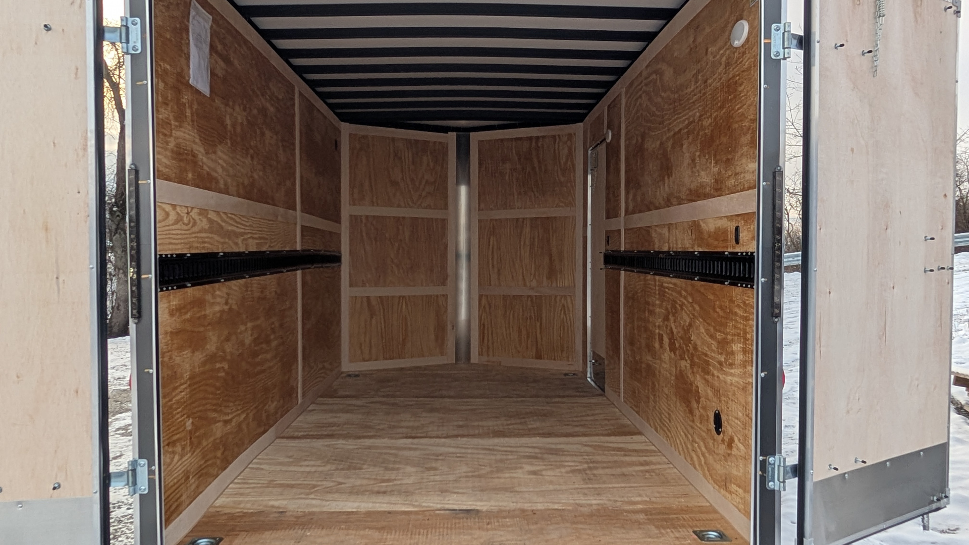 New 2026 Homesteader 7x14 HD SERIES Intrepid V-Nose Cargo Trailer w/ Barn Doors