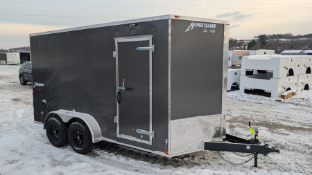 New 2026 Homesteader 7x14 HD SERIES Intrepid V-Nose Cargo Trailer w/ Barn Doors