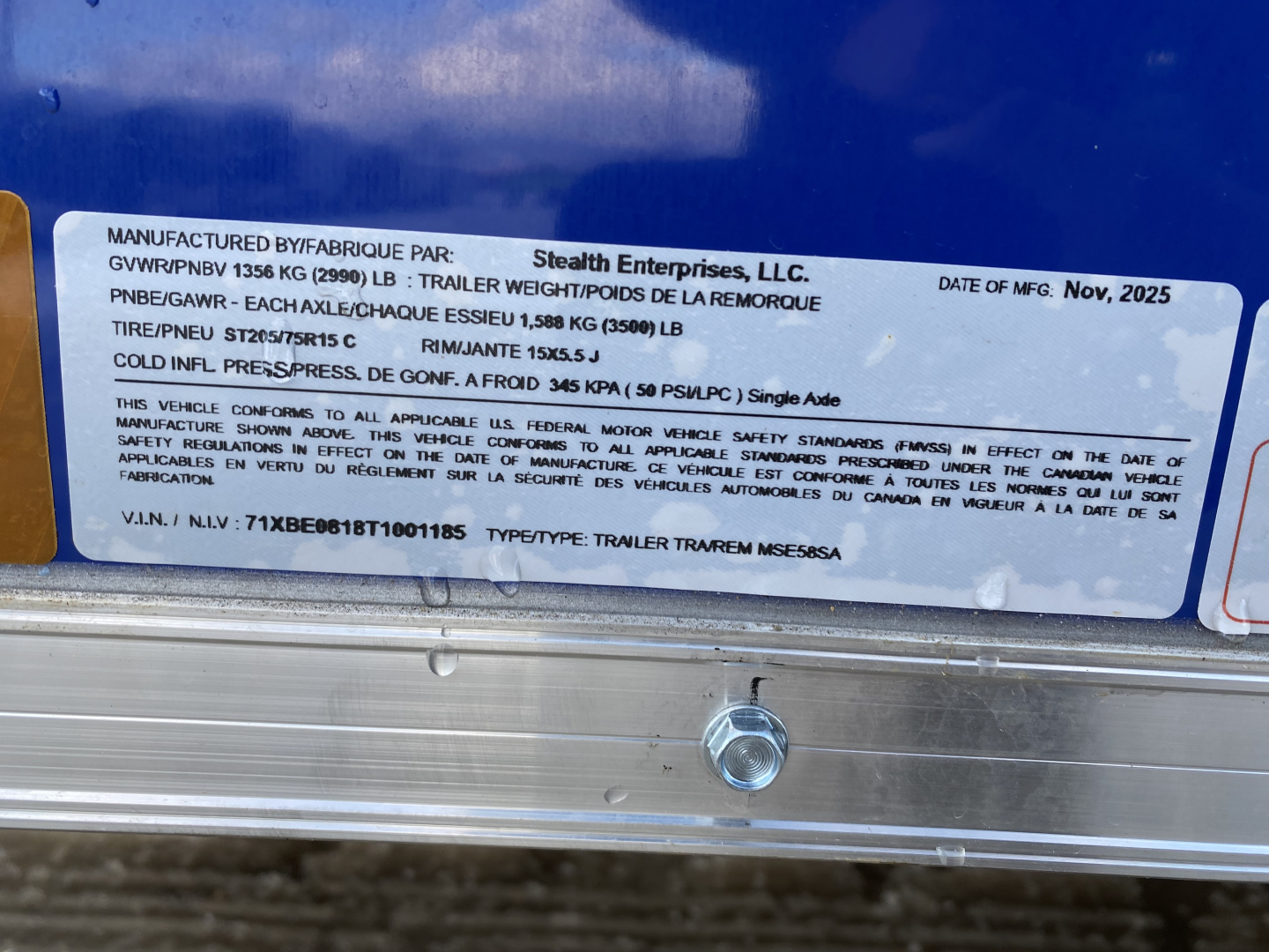 New 2026 Stealth Trailers 5x8 Ramp Door Cargo / Enclosed Trailer