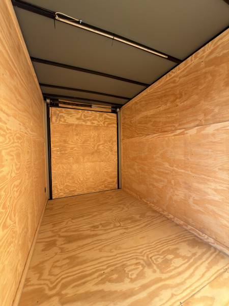 New 2026 J&C Trailers 6x12SA 7' Tall .080 PolyCor Desert Tan Cargo / Enclosed Trailer