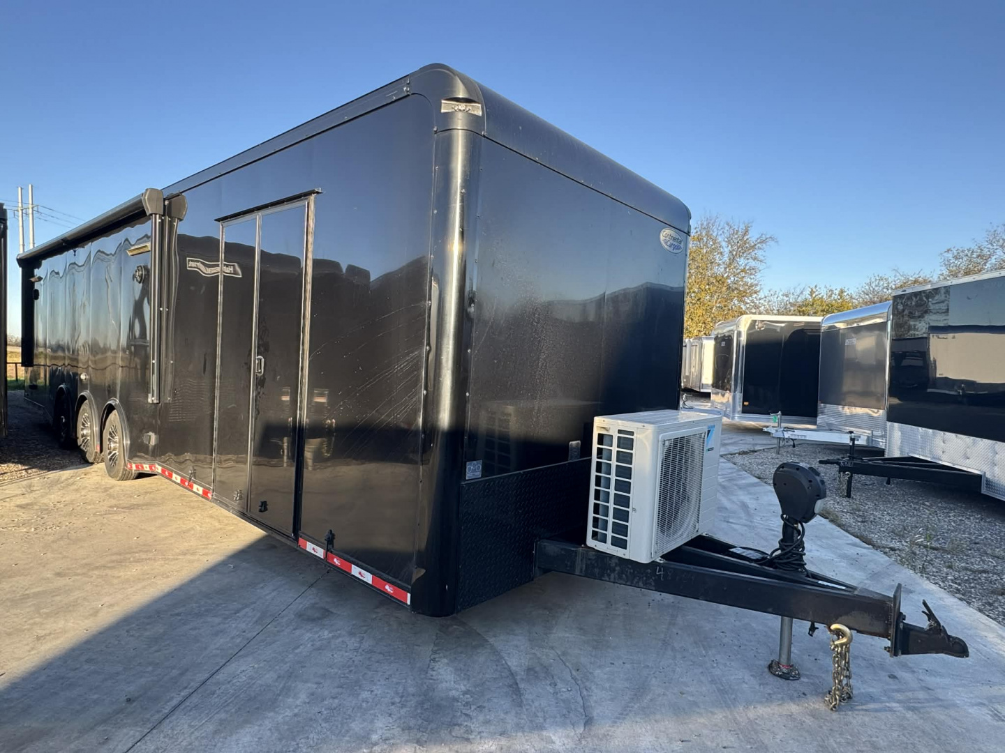 Used USED 2023 Continental Cargo 8.5X34 RACE TRAILER BATHROOM PACKAGE OVER $10,000 WORTH OF ADD-ONS!!! ELECTRIC AWNING & MINI SPLIT!! Car / Racing Trailer