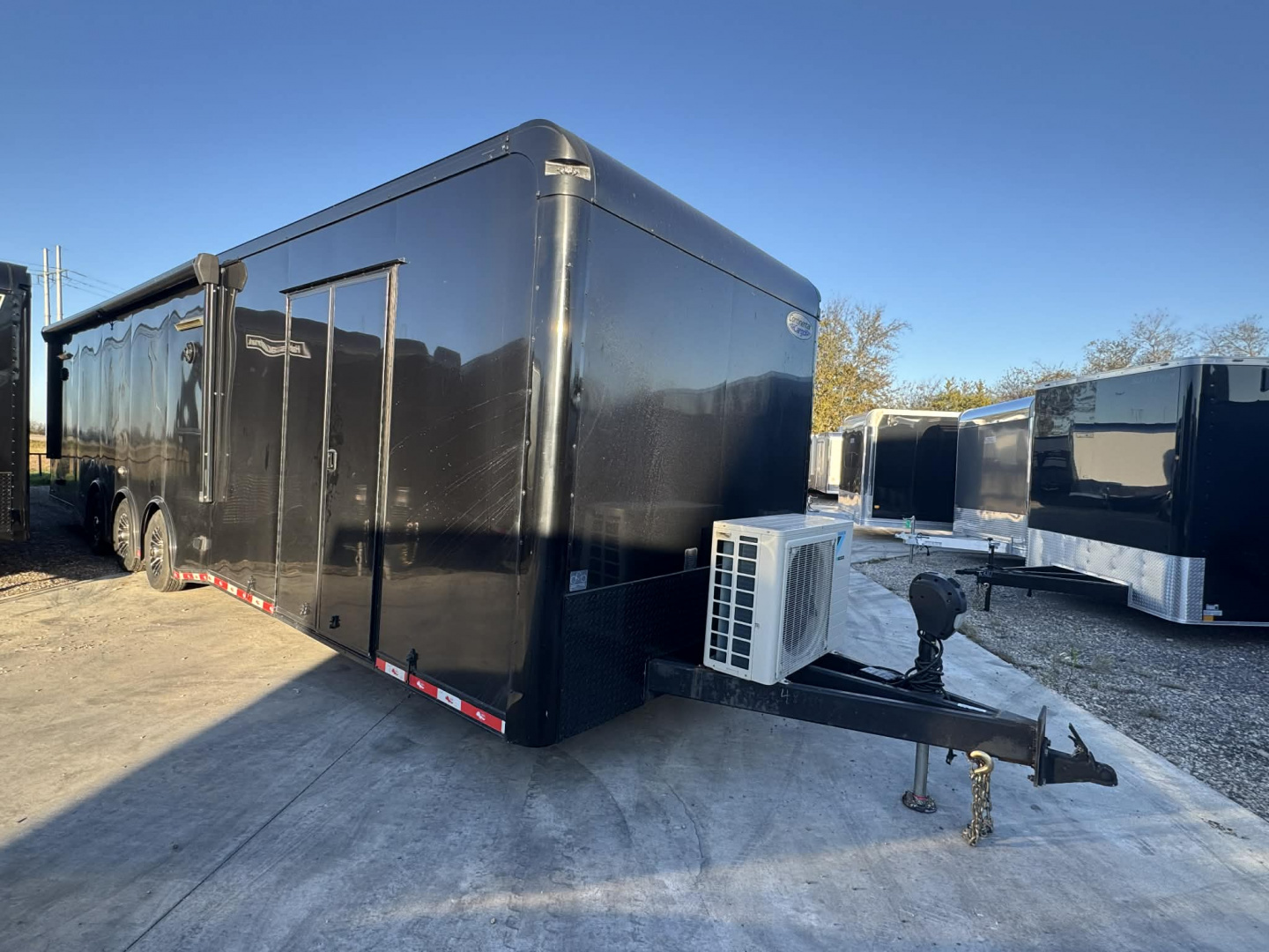 Used USED 2023 Continental Cargo 8.5X34 RACE TRAILER BATHROOM PACKAGE OVER $10,000 WORTH OF ADD-ONS!!! ELECTRIC AWNING & MINI SPLIT!! Car / Racing Trailer