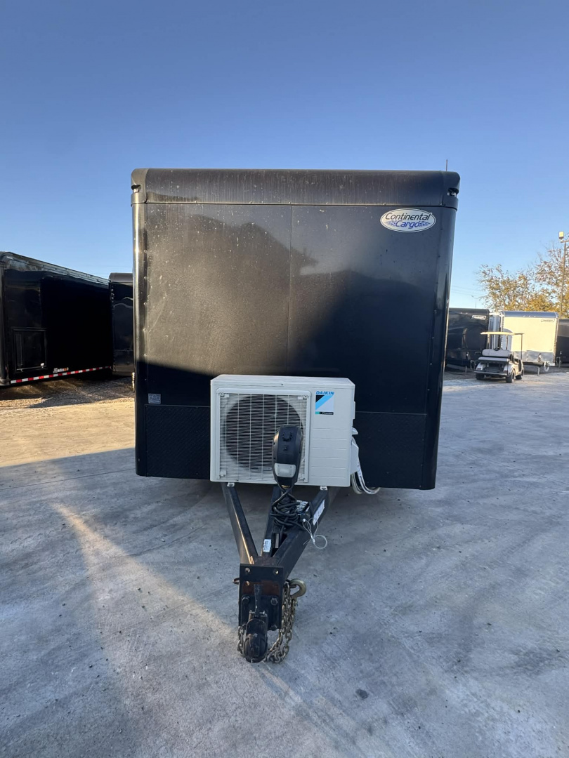 Used USED 2023 Continental Cargo 8.5X34 RACE TRAILER BATHROOM PACKAGE OVER $10,000 WORTH OF ADD-ONS!!! ELECTRIC AWNING & MINI SPLIT!! Car / Racing Trailer