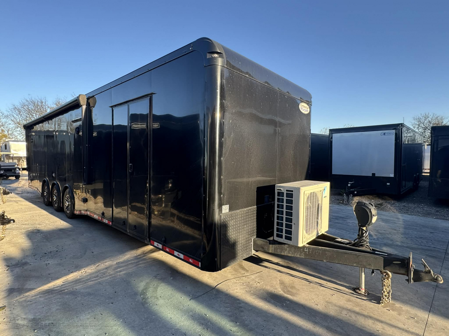 Used USED 2023 Continental Cargo 8.5X34 RACE TRAILER BATHROOM PACKAGE OVER $10,000 WORTH OF ADD-ONS!!! ELECTRIC AWNING & MINI SPLIT!! Car / Racing Trailer