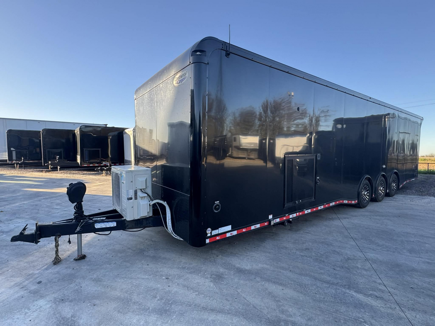 Used USED 2023 Continental Cargo 8.5X34 RACE TRAILER BATHROOM PACKAGE OVER $10,000 WORTH OF ADD-ONS!!! ELECTRIC AWNING & MINI SPLIT!! Car / Racing Trailer