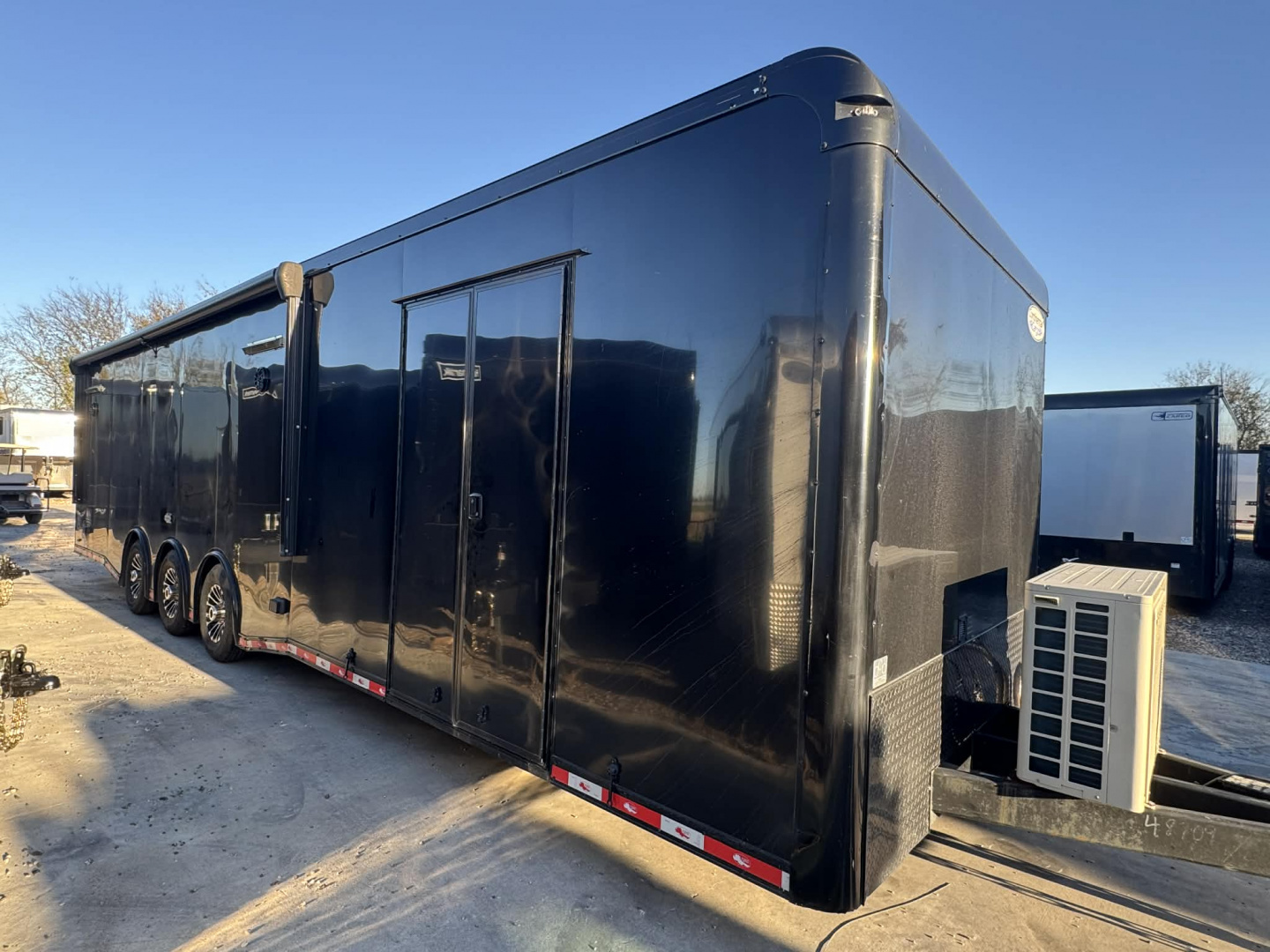 Used USED 2023 Continental Cargo 8.5X34 RACE TRAILER BATHROOM PACKAGE OVER $10,000 WORTH OF ADD-ONS!!! ELECTRIC AWNING & MINI SPLIT!! Car / Racing Trailer