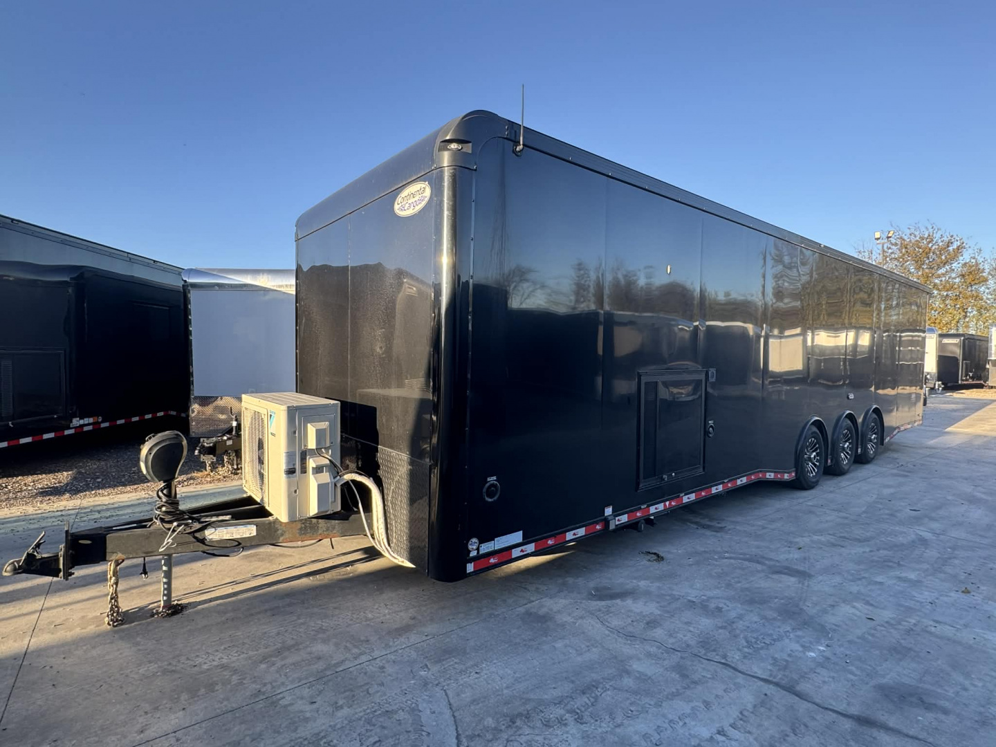 Used USED 2023 Continental Cargo 8.5X34 RACE TRAILER BATHROOM PACKAGE OVER $10,000 WORTH OF ADD-ONS!!! ELECTRIC AWNING & MINI SPLIT!! Car / Racing Trailer