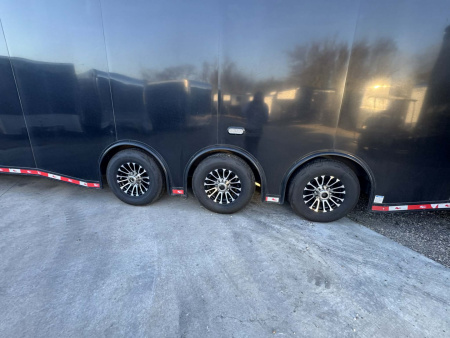 Used USED 2023 Continental Cargo 8.5X34 RACE TRAILER BATHROOM PACKAGE OVER $10,000 WORTH OF ADD-ONS!!! ELECTRIC AWNING & MINI SPLIT!! Car / Racing Trailer