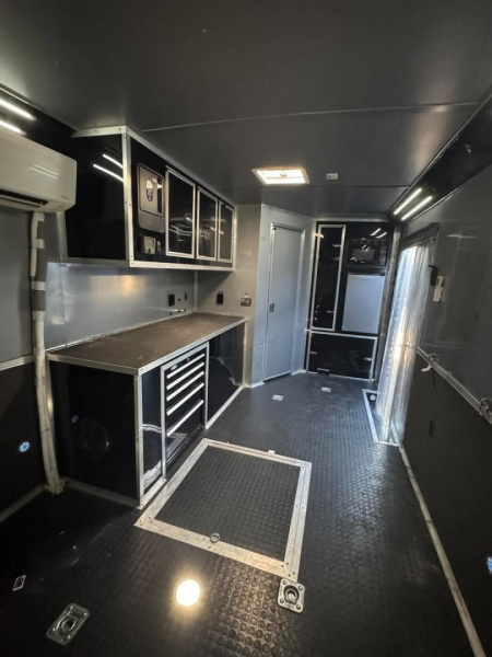 Used USED 2023 Continental Cargo 8.5X34 RACE TRAILER BATHROOM PACKAGE OVER $10,000 WORTH OF ADD-ONS!!! ELECTRIC AWNING & MINI SPLIT!! Car / Racing Trailer