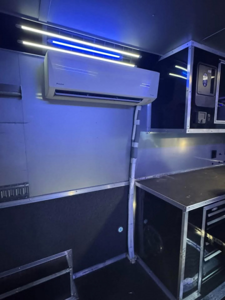 Used USED 2023 Continental Cargo 8.5X34 RACE TRAILER BATHROOM PACKAGE OVER $10,000 WORTH OF ADD-ONS!!! ELECTRIC AWNING & MINI SPLIT!! Car / Racing Trailer