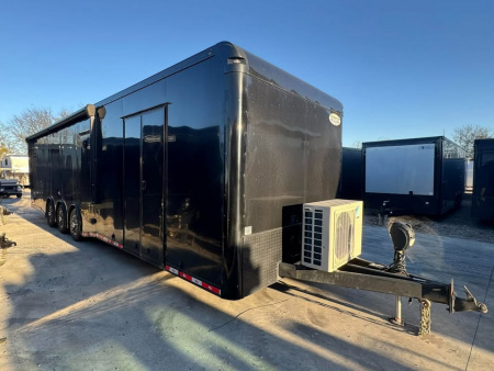 Used USED 2023 Continental Cargo 8.5X34 RACE TRAILER BATHROOM PACKAGE OVER $10,000 WORTH OF ADD-ONS!!! ELECTRIC AWNING & MINI SPLIT!! Car / Racing Trailer