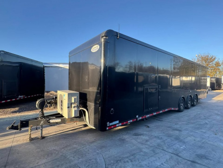 Used USED 2023 Continental Cargo 8.5X34 RACE TRAILER BATHROOM PACKAGE OVER $10,000 WORTH OF ADD-ONS!!! ELECTRIC AWNING & MINI SPLIT!! Car / Racing Trailer
