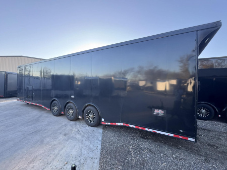 Used USED 2023 Continental Cargo 8.5X34 RACE TRAILER BATHROOM PACKAGE OVER $10,000 WORTH OF ADD-ONS!!! ELECTRIC AWNING & MINI SPLIT!! Car / Racing Trailer