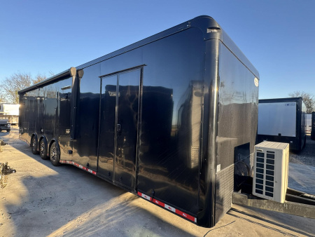 Used USED 2023 Continental Cargo 8.5X34 RACE TRAILER BATHROOM PACKAGE OVER $10,000 WORTH OF ADD-ONS!!! ELECTRIC AWNING & MINI SPLIT!! Car / Racing Trailer