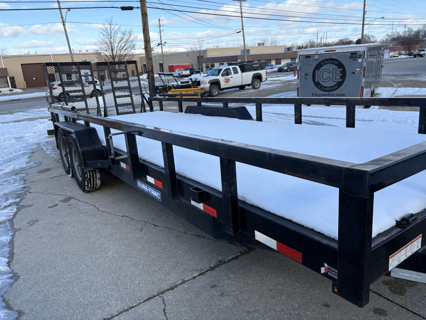 Used 2020 Sure-Trac 7x22 TUBE TOP 14K EQUIPMENT TRAILER Equipment Trailer