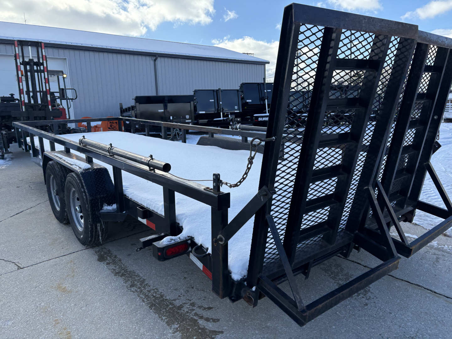 Used 2020 Sure-Trac 7x22 TUBE TOP 14K EQUIPMENT TRAILER Equipment Trailer