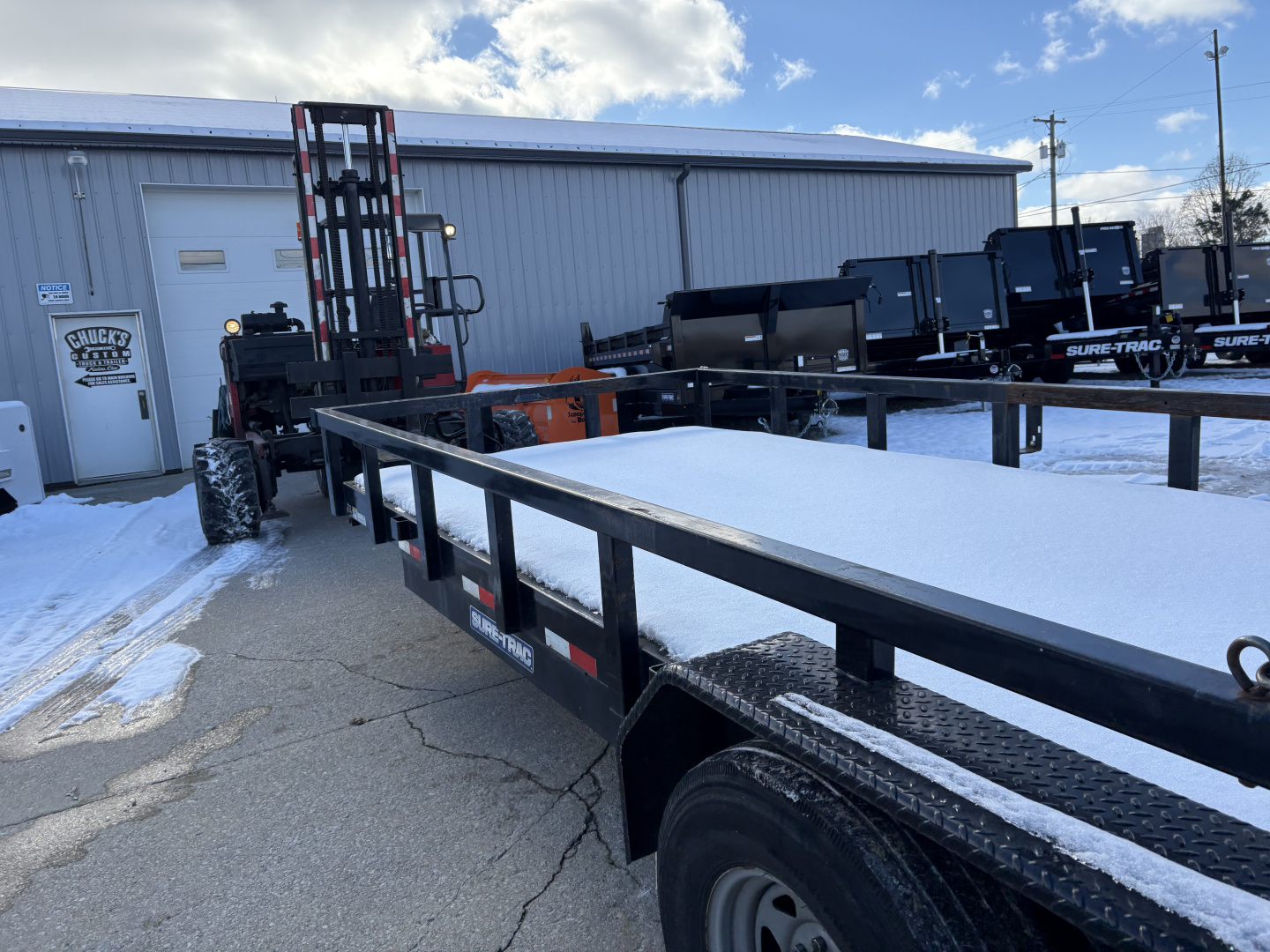 Used 2020 Sure-Trac 7x22 TUBE TOP 14K EQUIPMENT TRAILER Equipment Trailer