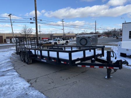 Used 2020 Sure-Trac 7x22 TUBE TOP 14K EQUIPMENT TRAILER Equipment Trailer