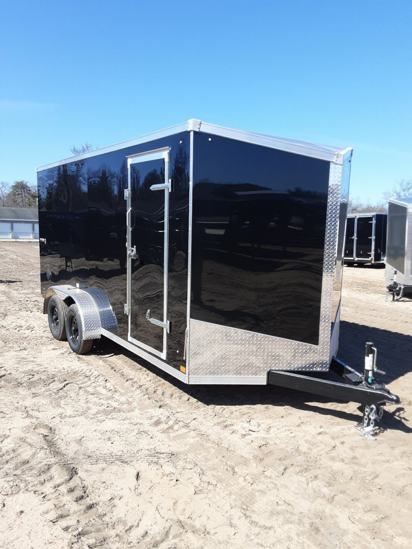 New 2026 Stealth Trailers 7x16 black w/ramp Cargo / Enclosed Trailer