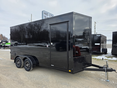 New 2026 Formula Trailers 7x16 7' INSIDE 080 SCREWLESS BLACKOUT DRINGS ALUM WHEELS SXS UTV GOLFCART Cargo / Enclosed Trailer