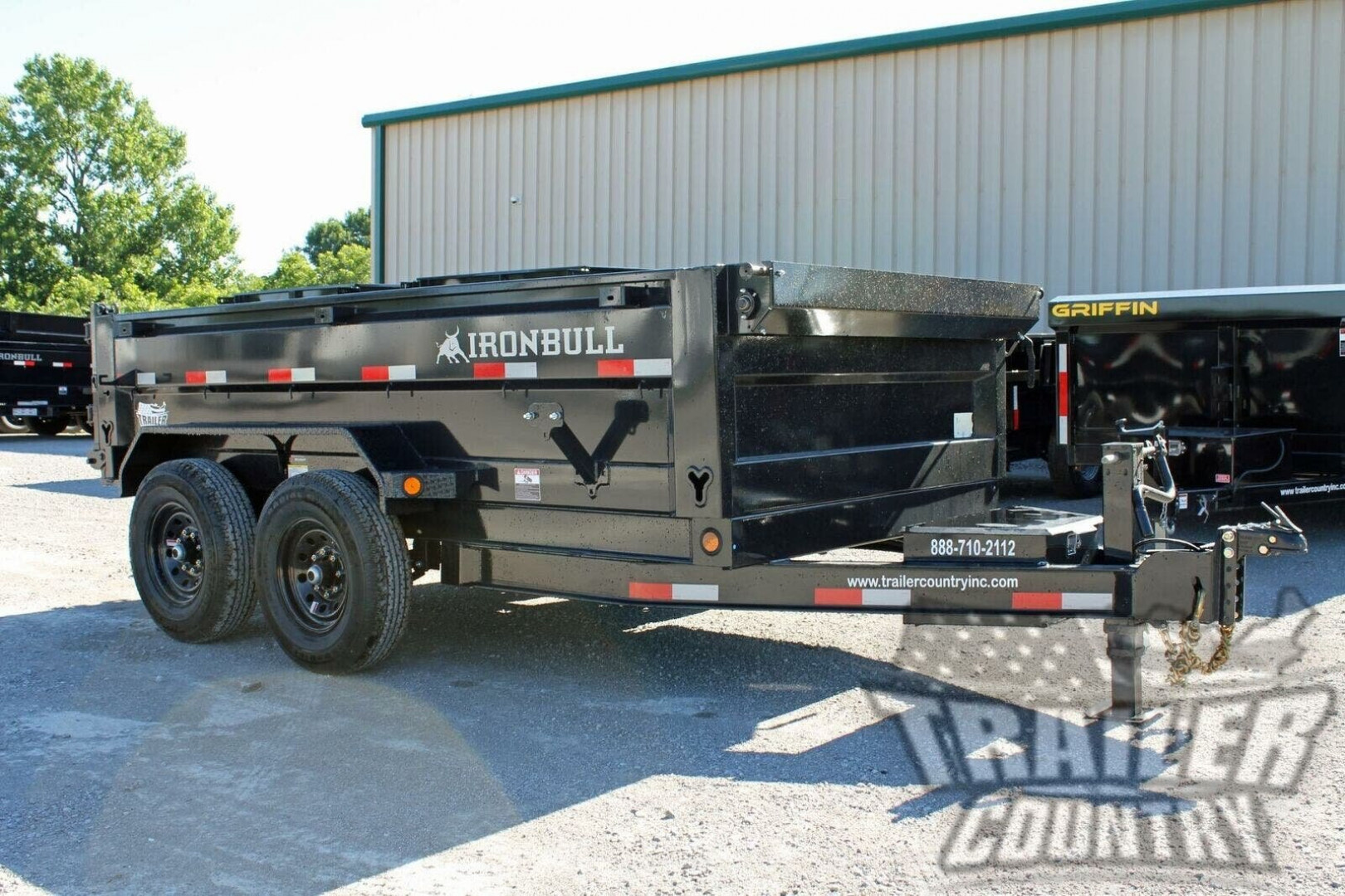 New 2026 New 7' x 12' IronBull Scissor Hoist Hydraulic Dump Trailer w/ 24" High Sides, Remote Power Up & Down, and MORE!