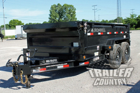 New 2026 New 7' x 12' IronBull Scissor Hoist Hydraulic Dump Trailer w/ 24" High Sides, Remote Power Up & Down, and MORE!