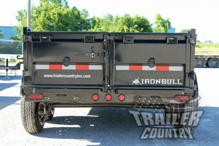New 2026 New 7' x 12' IronBull Scissor Hoist Hydraulic Dump Trailer w/ 24" High Sides, Remote Power Up & Down, and MORE!