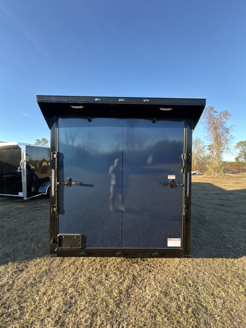 New 2026 Cargo United 7x14TA 7' Tall .080 Indigo Blue PolyCor Blackout Package Rear Wing Spoiler Cargo / Enclosed Trailer