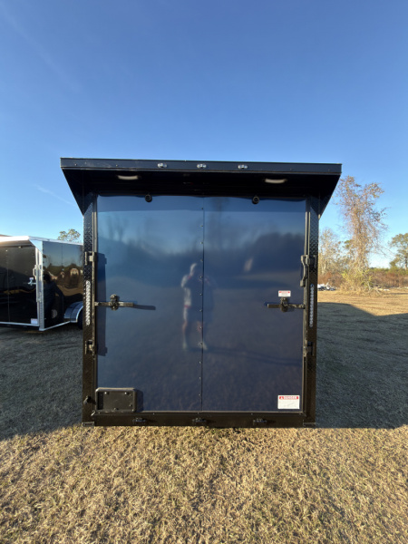 New 2026 Cargo United 7x14TA 7' Tall .080 Indigo Blue PolyCor Blackout Package Rear Wing Spoiler Cargo / Enclosed Trailer