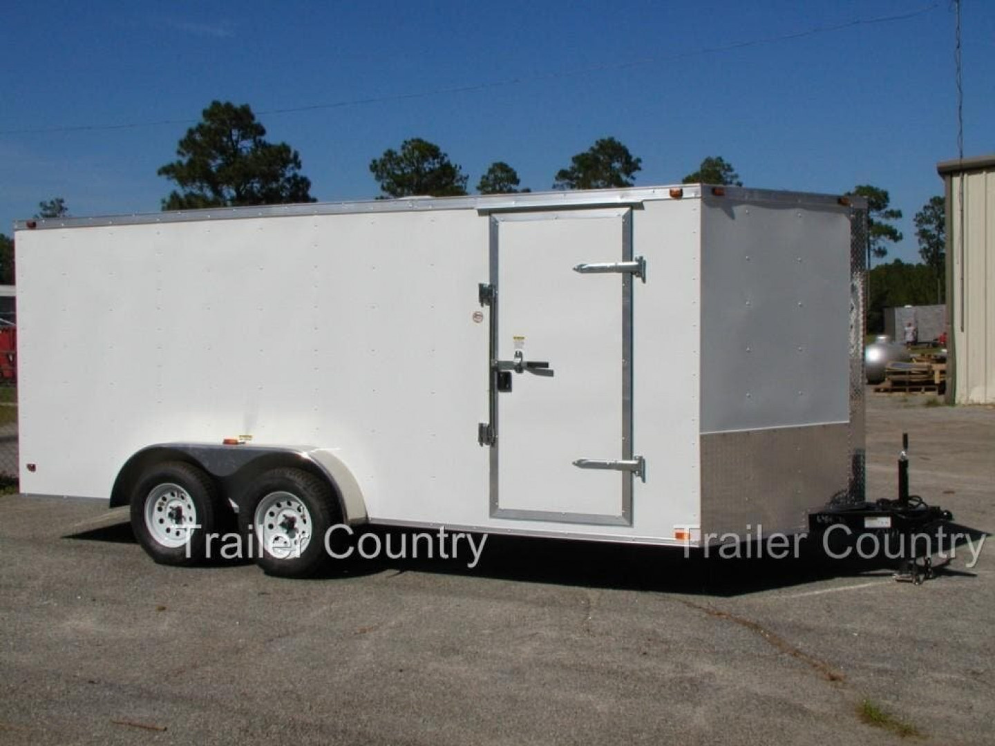 New 2026 New 7x16 Tandem Axle, V-Nosed Enclosed Trailer.