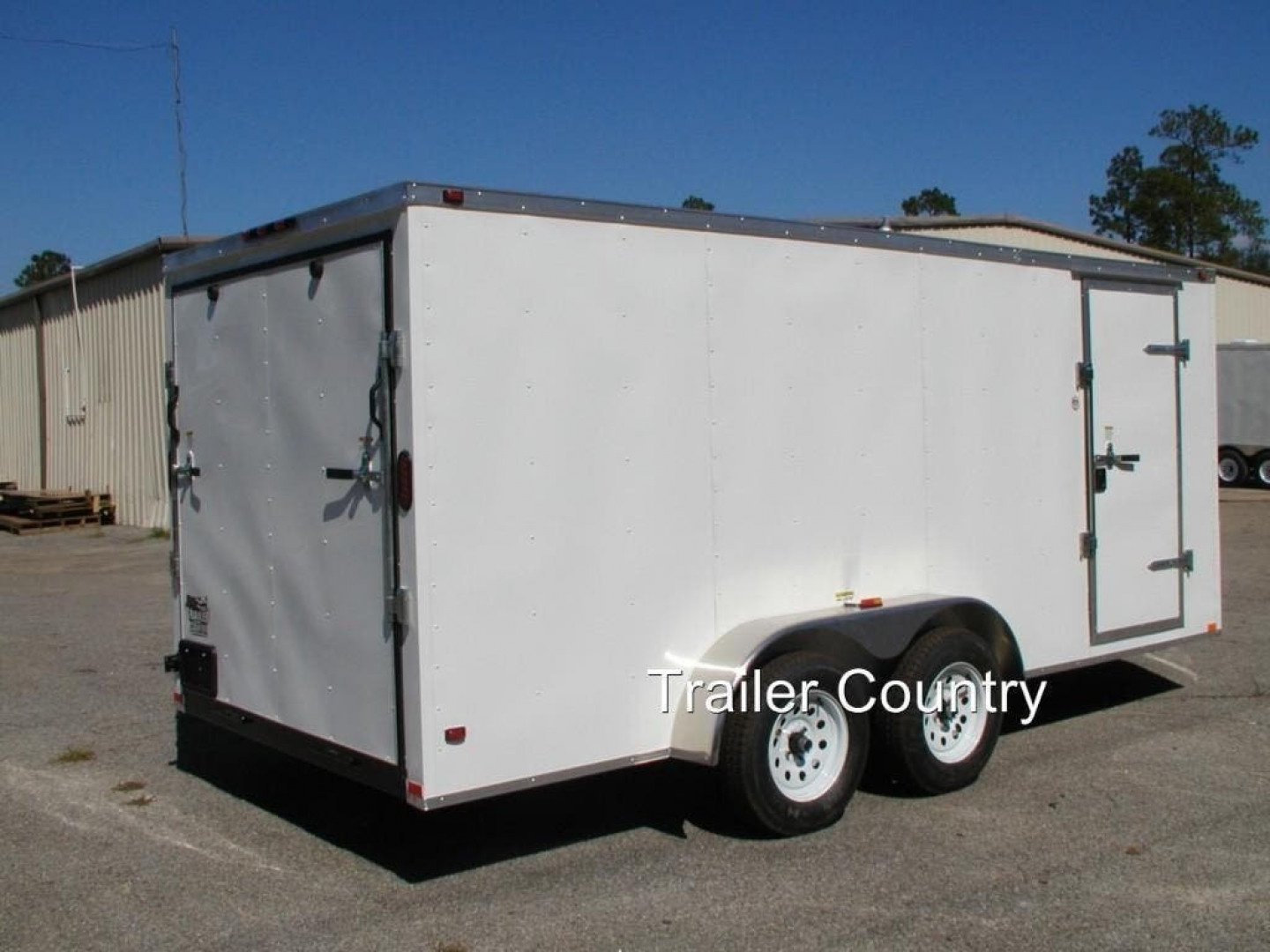 New 2026 New 7x16 Tandem Axle, V-Nosed Enclosed Trailer.