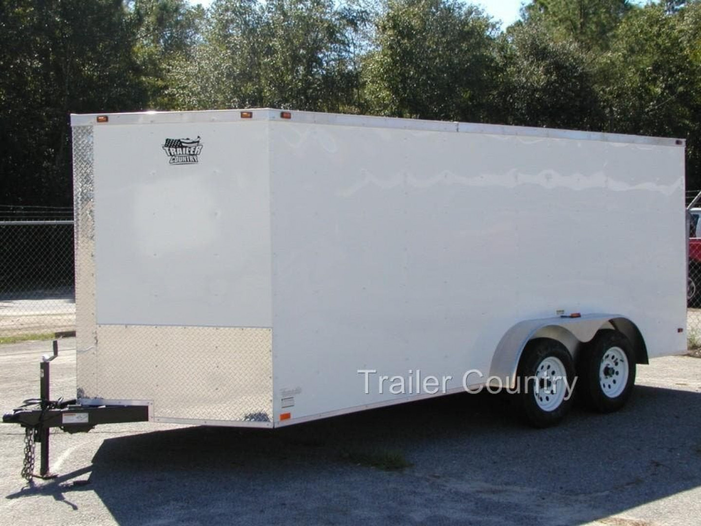 New 2026 New 7x16 Tandem Axle, V-Nosed Enclosed Trailer.