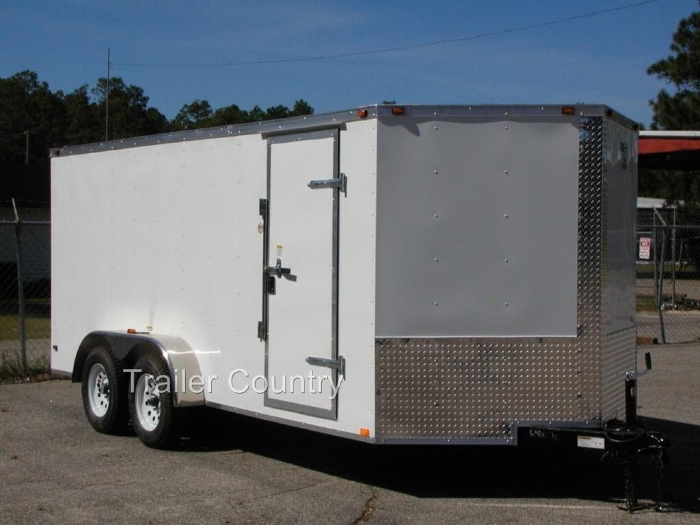 New 2026 New 7x16 Tandem Axle, V-Nosed Enclosed Trailer.