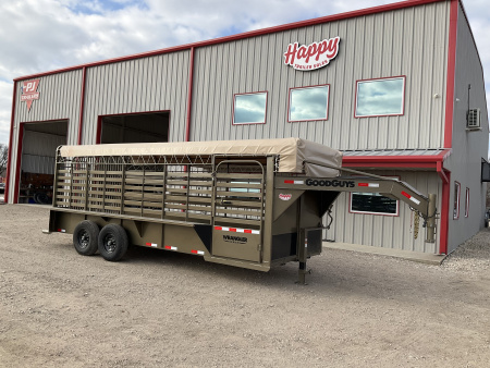 New 2026 Good Guys 6'8 x20' GN Bar Top Livestock Trailer - Wrangler