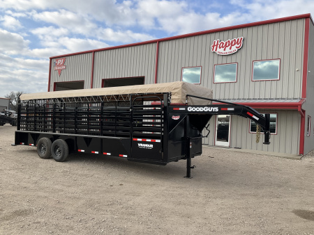New 2026 Good Guys 6'8 x24' GN Bar Top Livestock Trailer - Wrangler