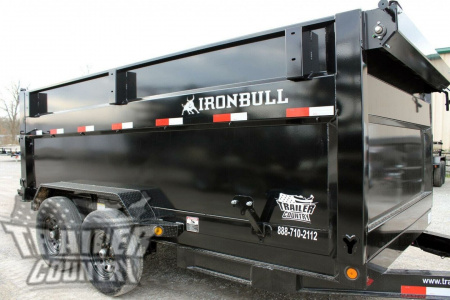 New 2026 New 7' x 16' Iron Bull Scissor Hoist Hydraulic Dump Trailer w/ 36" High Sides, Remote Power Up & Down, and MORE!