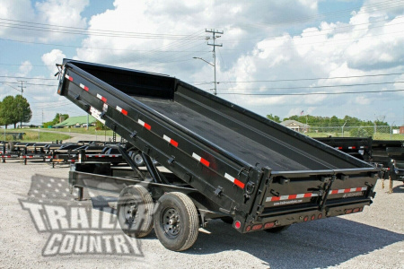 New 2026 New 8' x 14' Iron Bull Scissor Hoist Hydraulic Dump Trailer w/18" High DUAL DROP SIDES, Remote Power Up & Down, and MORE