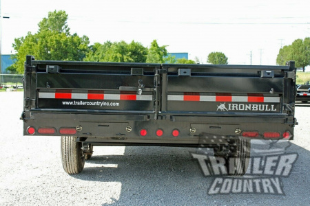 New 2026 New 8' x 14' Iron Bull Scissor Hoist Hydraulic Dump Trailer w/18" High DUAL DROP SIDES, Remote Power Up & Down, and MORE