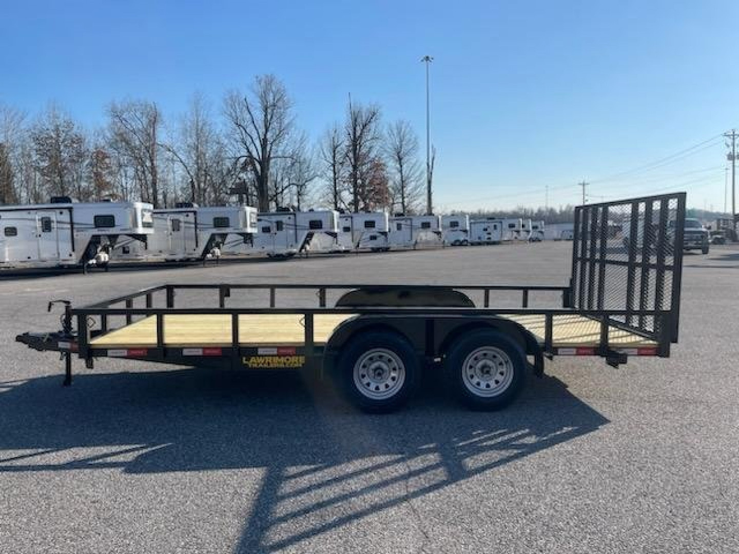 New 2026 Lawrimore 83 x 16 TA-TUBING TOP RAIL Utility Trailer