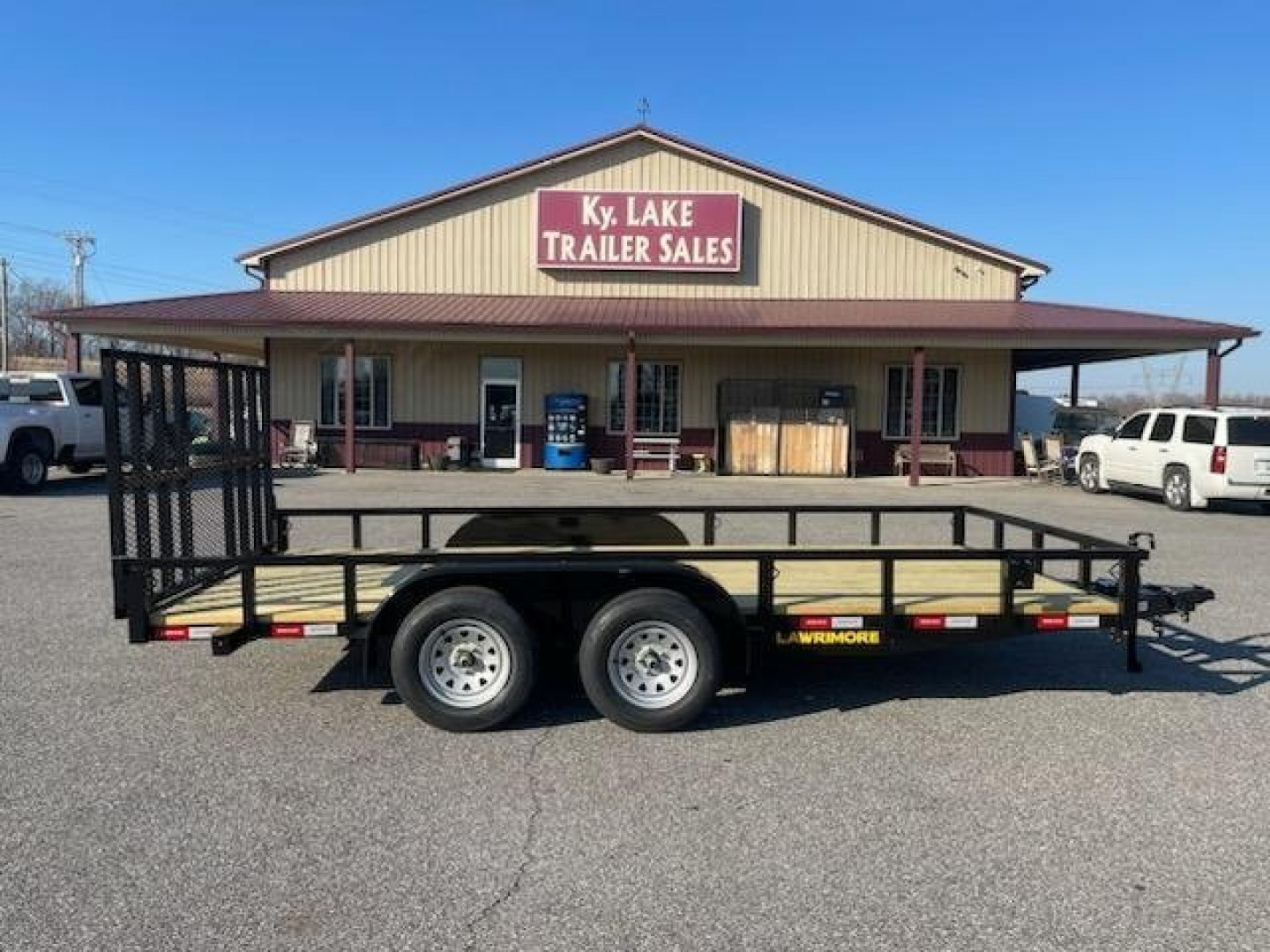 New 2026 Lawrimore 83 x 16 TA-TUBING TOP RAIL Utility Trailer