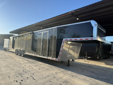 New 2025 RC Trailers 8.5X44 GOOSENECK TRAILER ELECTRIC AWNING Car / Racing Trailer